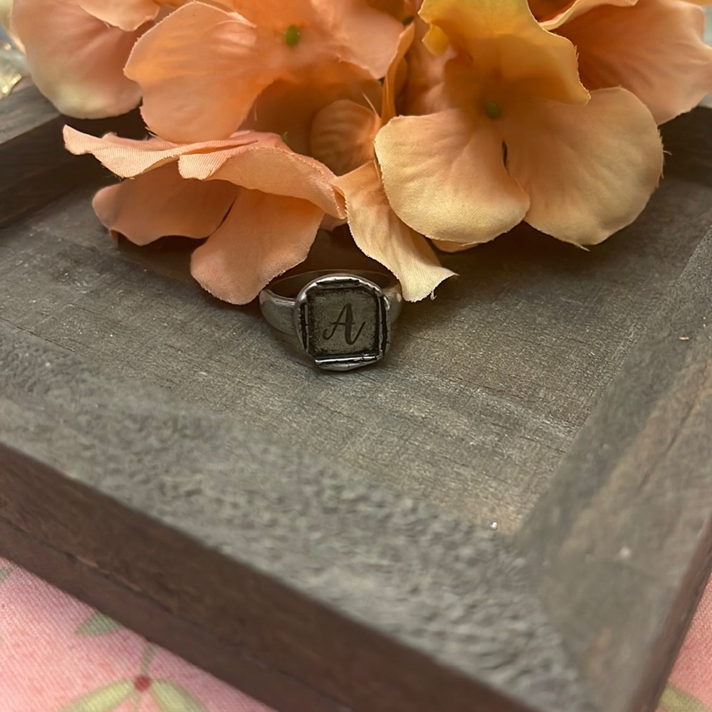JBloom Silver initial Ring